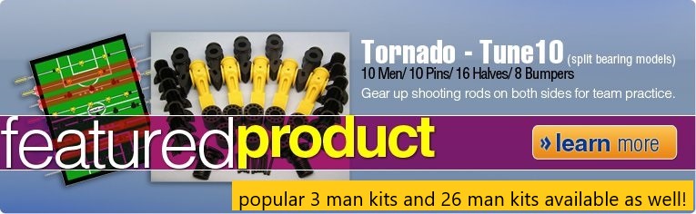 Tune up parts kit for Tornado Foosball Tables/