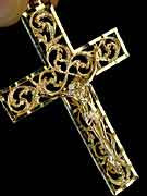 Gold Filigree Crucifix pendant (image 1)