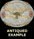 Custom Belt Buckle - Antiqued