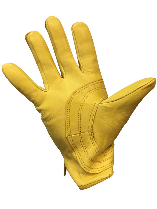 HDX Mens Goatskin Work Gloves Inside