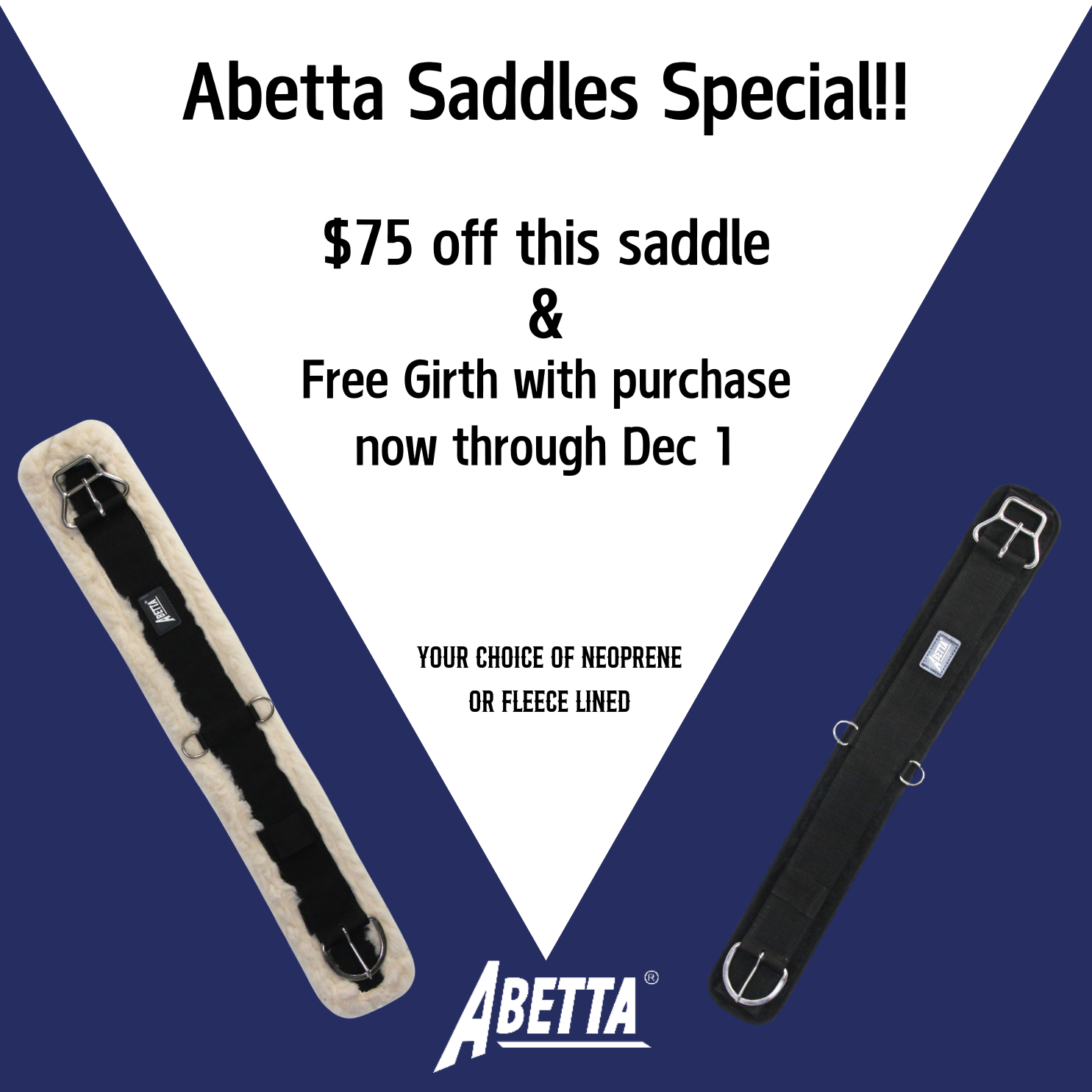 Abetta Free Girth Promotion