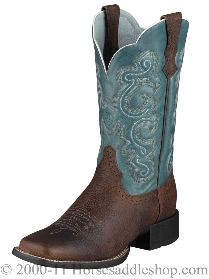 Ariat Men&s Quickdraw Brown Oiled Rowdy Boots