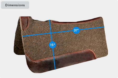 Wool Contour Saddle Pad Dimensions