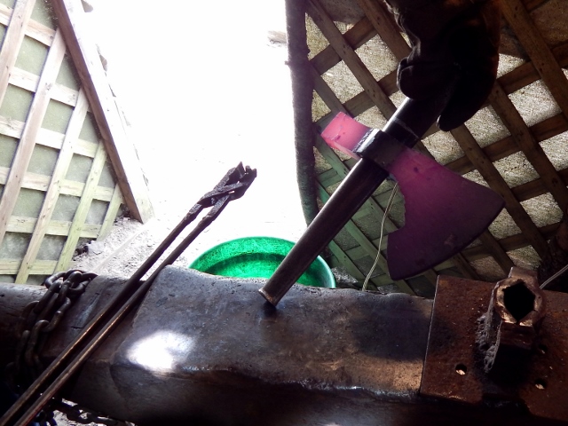 Photo of our hand forge process