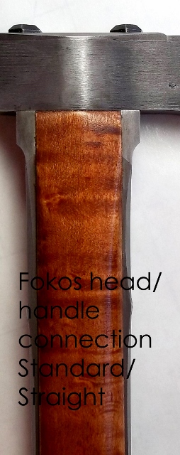 Hand forged fokos walking stick custom order head handle connection options
