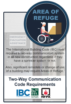 RATH's Area of Refuge Two-Way Communication Systems are designed to meet IBC, ICC and NFPA code requirements for Elevator Landings, Stairwells and Exterior Areas of Refuge
