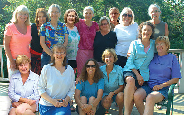 Current-day group photo of women from the Brotherhood of the Spirit/Renaissance Community